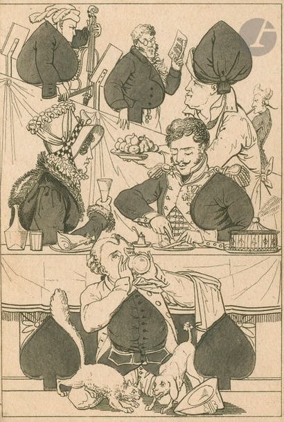 null Jeu du Colonel Athalin, 1815 ; 47/52 cartes ; gravure sur cuivre, pochoirs ;...