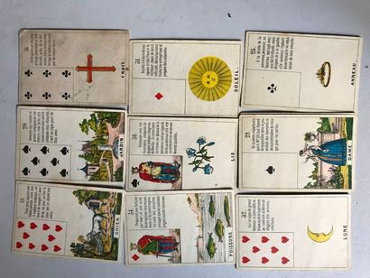 null Petit Lenormand : Daveluy, Bruges, c.1880 ; 36/36 cartes ; chromolithographie...