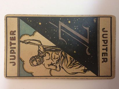 null Tarot astrologique de Georges Muchery, 1927 ; 48/48 cartes ; timbre 1890. BE....