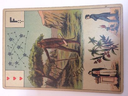 null Tarot astrologique de Georges Muchery, 1927 ; 48/48 cartes ; timbre 1890. BE....