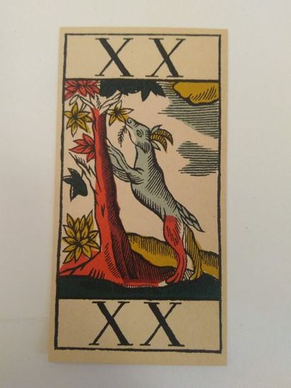 null Fac-similé d’un tarot danois à ens. fr. « Danske Dyrentarot » de Jean Friderich...