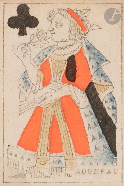 null Portrait de Lyon, Augereau, fin XVIIIe s. ; 32/32 cartes ; au dos, éléments...