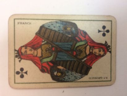 null Deux jeux au portrait officiel français ; type 1853-75, 52/52 cartes, coins...