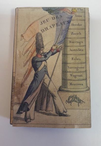 null Jeu des Drapeaux, Paris, 1816 ? ; eau-forte et couleurs aux pochoirs ; 31/32...