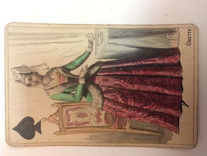 null Jeu des rois de France : Grimaud, Paris, c.1856 ; 52/52 cartes ; gravure sur...