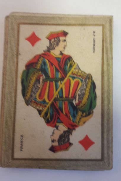 null Deux jeux de patience : Malmenayde, Paris, c.1870 ; 50/52 cartes + 52/52 cartes...