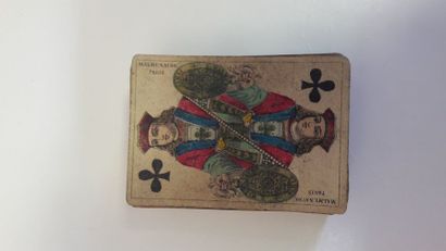 null Deux jeux de patience : Malmenayde, Paris, c.1870 ; 50/52 cartes + 52/52 cartes...