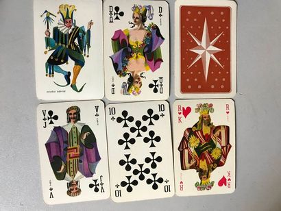 null Double jeu Banco dans coffret à tiroir : 2 x 52 cartes + jokers + carte blanche...