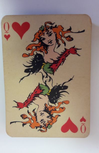 null Double jeu « Canasta » : Miro Company, offset, années 50 ; 2 x 52 cartes + 2...