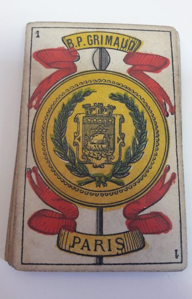 null Jeu catalan Grimaud, 48/48 cartes ; av. 1890. BE. + Portrait « Marseille-Maroc...