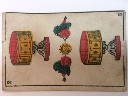null Jeu catalan français : Pellerin, Epinal, c. 1870 ; 27/48 cartes ; litho et couleurs...