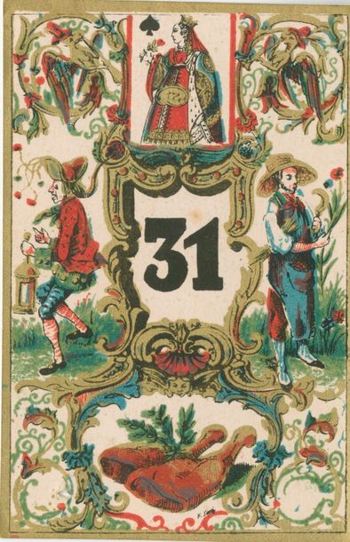 null Jeu de cartes arithmétique : Pierre Bobœuf, Paris, 1840 ; chromolithographie,...