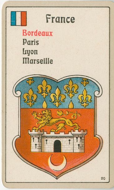 null Quadrille d’écussons (jeu héraldique) : Dondorf (?), c.1900 ; 48/48 cartes ;...