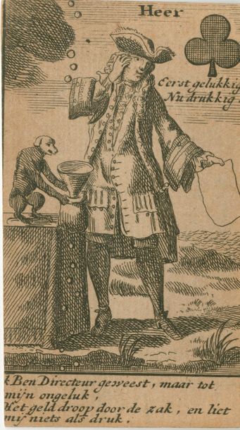 null Pasquins Windkaart op de Windnegotie Van ’t Iaar 1720 : jeu satirique néerlandais,...