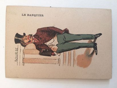 null Jeu des métiers, question-réponses, Watilliaux ? c.1880 ; 2 x 42/42 cartes,...