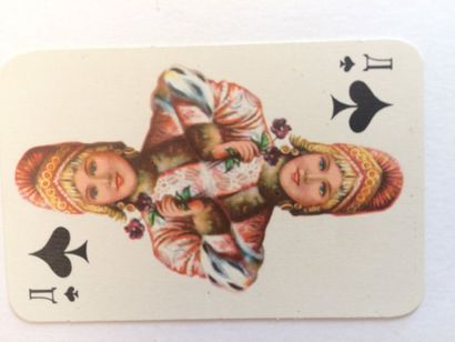 null Patience russe : fab. d’Etat, Léningrad, c. 1960 ; 52/52 cartes + 2 jokers +...