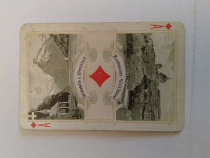 null Jeu suisse-all. : AG Müller & Cie, Schaffhouse, c. 1920 ; 36/36 cartes ; env....