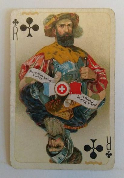 null Jeu suisse-all. : AG Müller & Cie, Schaffhouse, c. 1920 ; 36/36 cartes ; env....