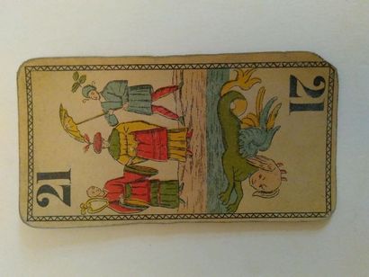 null Tarot « ancien » (tarot chinois) : B.P.Grimaud, c.1900 ; 78/78 cartes ; étui...