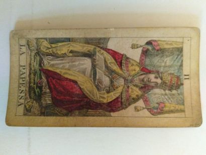 null Tarot lombard : C. Dellarocca, 2e moitié du XIXe s. ; 76/78 cartes ; gravure...