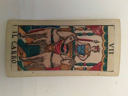 null Tarot piémontais : Fratelli Armanino, Gênes, 1908 ; 78/78 cartes ; timbre 1908...