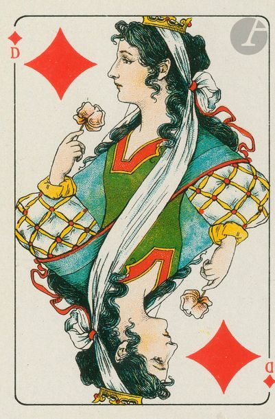null Jeu au portrait différent : B. Dondorf, Francfort, c. 1910 ; 52/52 cartes ;...