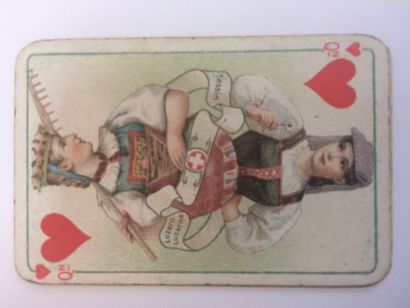 null Jeu de patience « Costumes suisses » : Dondorf, Francfort, c. 1910, 52/52 cartes,...