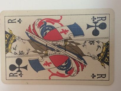 null Piquet 1ère Guerre mondiale, Turnhout, 36/36 cartes + joker ; étui. TBE. + Jeu...