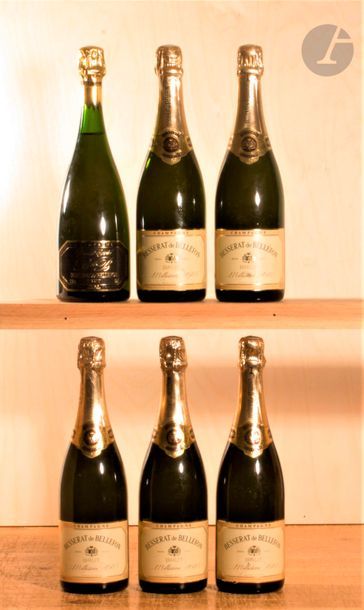 null 5 B CHAMPAGNE BRUT (4 e.l.s. et 1 e.l.a.), Besserat de Bellefon, 1985
1 B CHAMPAGNE...