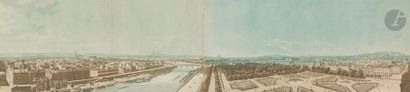 null [PANORAMA - PARIS].
Panorama de Paris pris du pavillon de Flore.
Paris : Rittner...