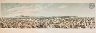  [PANORAMA - PARIS]. Panorama de Paris pris de la tour carré de Saint Gervais. Paris...