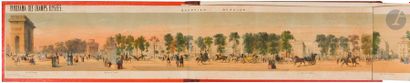  [PANORAMA - PROVOST (Adrien)]. Panorama des Champs Élysées. Paris : Aubert, [1842]....