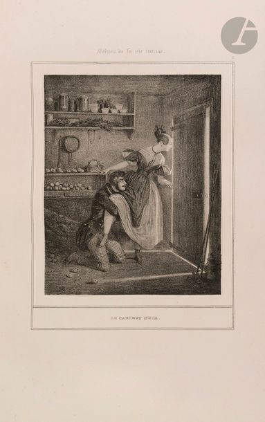 null GAVARNI.
Scènes de la vie intime.
[Paris : Aubert ?, vers 1837]. — Album in-folio,...