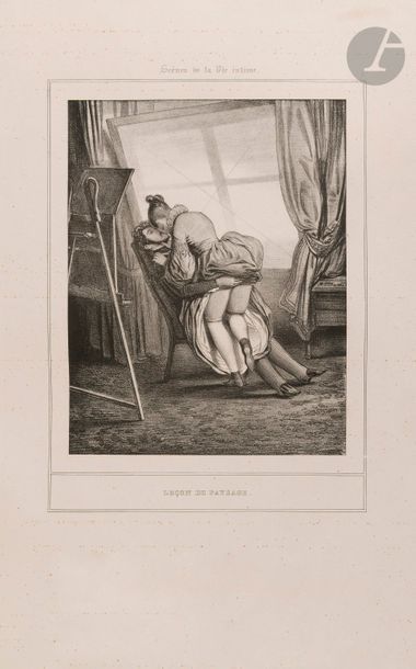  GAVARNI. Scènes de la vie intime. [Paris : Aubert ?, vers 1837]. — Album in-folio,...