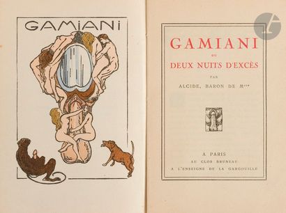 null [MUSSET (Alfred de)].
Gamiani ou deux nuits d’excès par ADM.
En Hollande, 1866....
