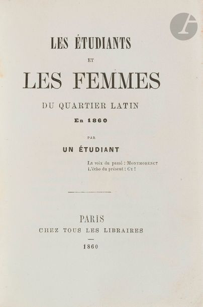 null [QUARTIER LATIN] - [GRENIER (Léon)].
Les Étudiants et les femmes du quartier...