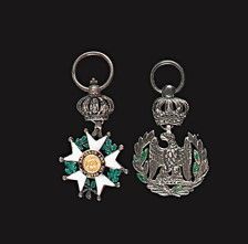 null FRANCE
Deux miniatures : 
- Chevalier de la Légion d’honneur (IIe Empire), en...