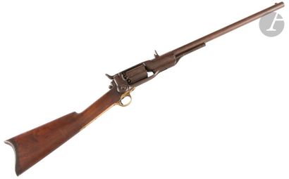 null Carabine revolver Colt, cinq coups, modèle 1855, calibre 56. 
Canon rond avec...