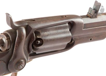 null Carabine revolver Colt, cinq coups, modèle 1855, calibre 56. 
Canon rond avec...