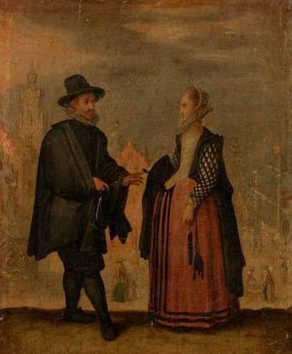 null Attribué à Louis de CAULLERY (1575 - 1621)

La rencontre - Le bal masqué

Paire...