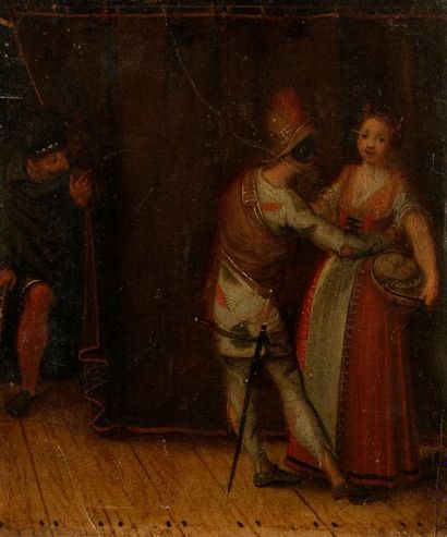 null Attribué à Louis de CAULLERY (1575 - 1621)

La rencontre - Le bal masqué

Paire...