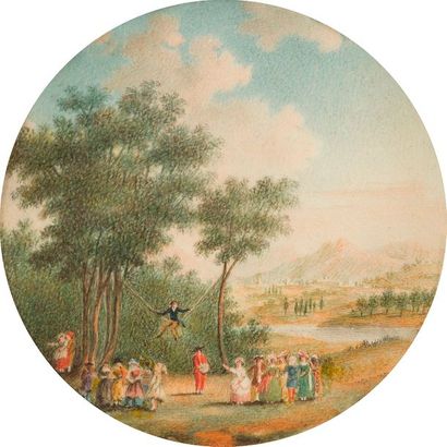 null Entourage d'Henri-Joseph van BLARENBERGHE (1750-1826)

L'acrobate

Miniature...