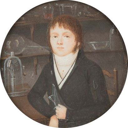 null École française de la fin du XVIIIe siècle

Portrait d'un Jeune homme assis...