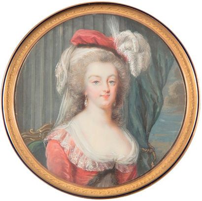 null École française du XIXe siècle

Portrait de la reine Marie-Antoinette coiffée...