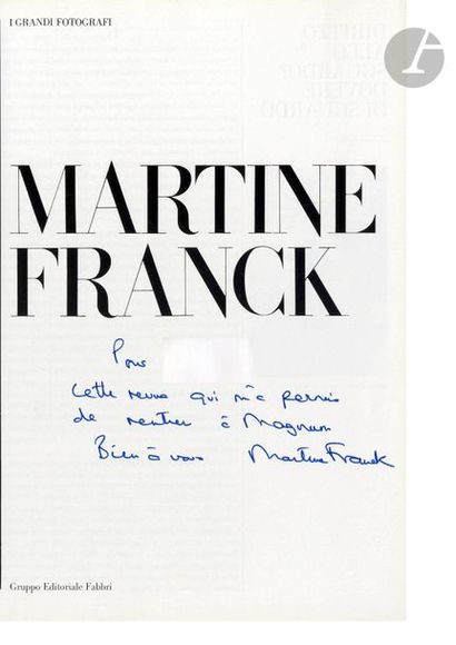 null FRANCK, MARTINE (1938-2012)
Six volumes, signés par Martine Franck.
Martine...
