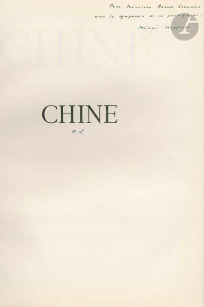 null HOPPENOT, HÉLÈNE (1896-1981)
Chine.
Texte de Paul Claudel. Photographies d’Hélène...
