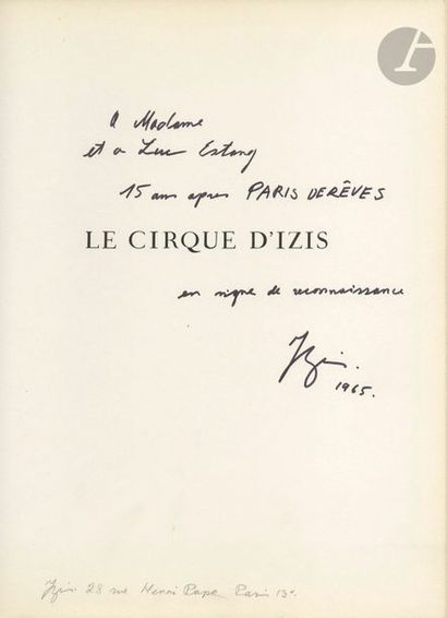 null IZIS (ISRAËLIS BIDERMANAS dit) (1911-1980)
Le Cirque d’Izis.
Éditions André...