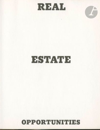 null RUSCHA, EDWARD (1937)
Real Estate Opportunities.
Edward Ruscha, 1970.
In-12...