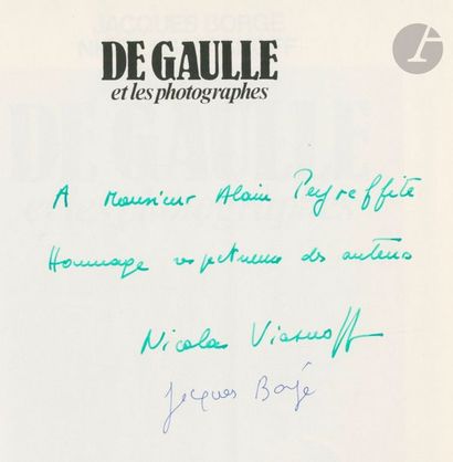 null BORGÉ, JACQUES
VIASNOFF, NICOLAS
De Gaulle et les photographes.
Epa/Vilo, 1979.
In-4...