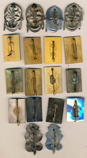 null 18 insignes - RMLE et 4x Salamandre (Dr Ber peint, Drago émaillé, 2x artisanales),...